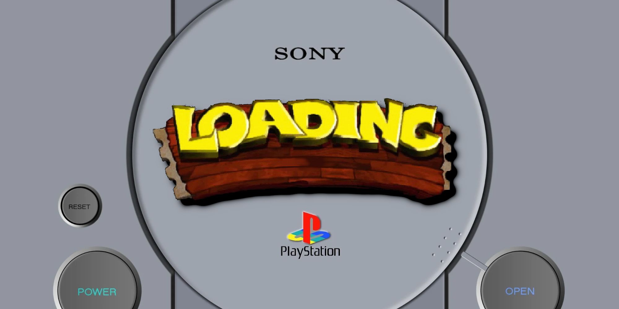 PS1 with Crash Bandicoot loading on top