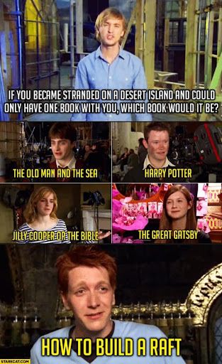 Oliver-Phelps-How-to-build-a-raft-book-desert-island-question-answer-Harry-Potter-cast