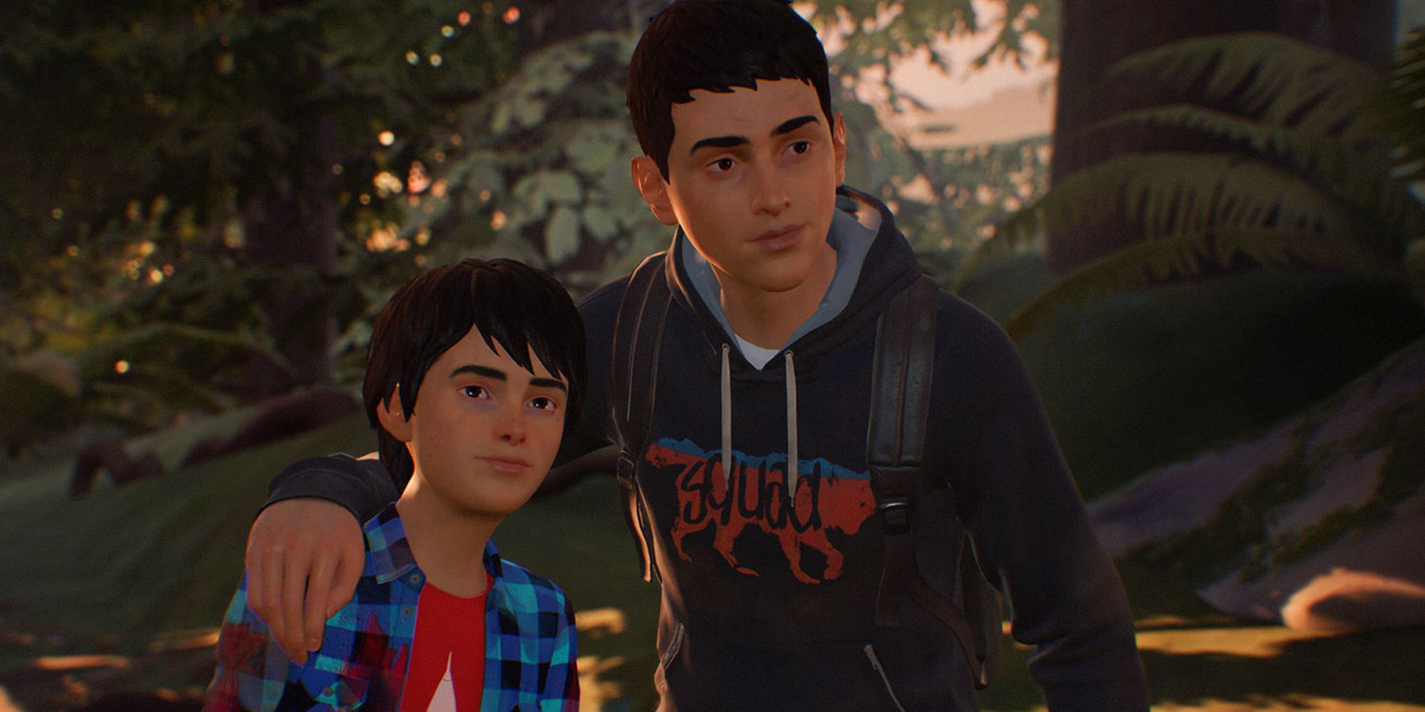 Sean and Daniel Diaz from Life Is Strange 2 standing side by side.