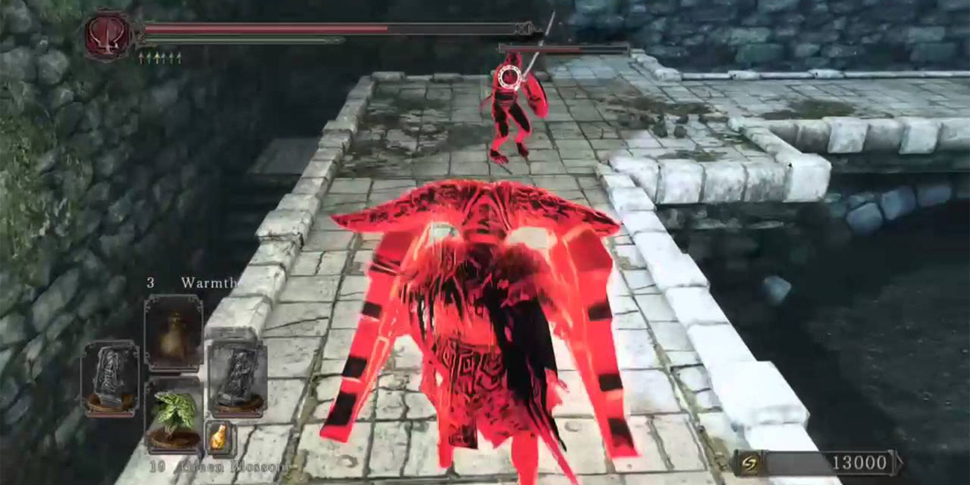 Invader using Orma and Reeves Greatshields to defeat an opponent in Dark Souls 2 