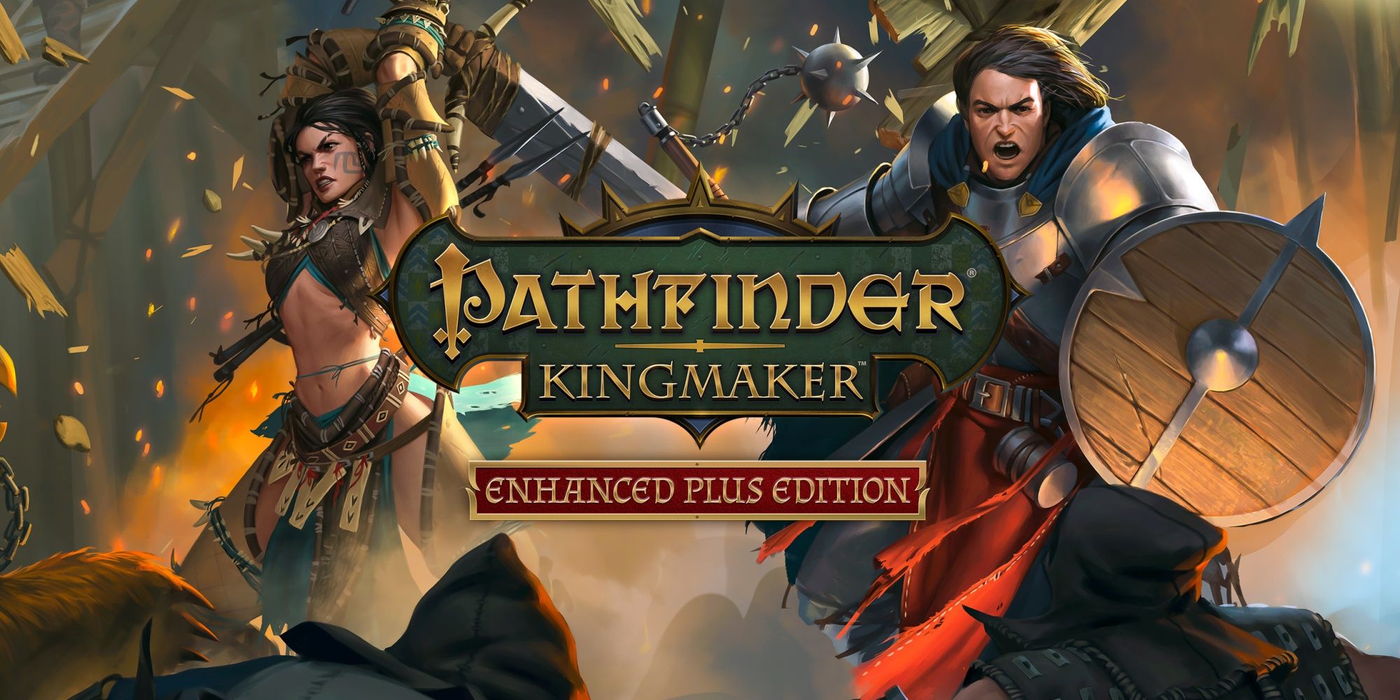 Pathmaker Kingmaker Heroes Squaring Off Behind Title Image Cropped