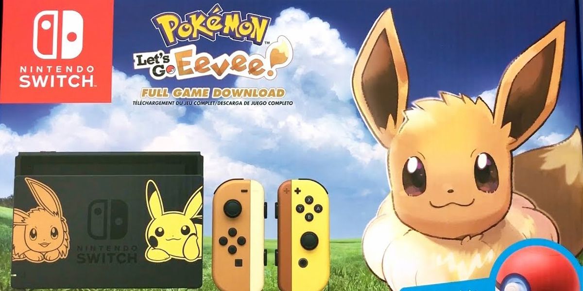 Pokemon Lets Go Eevee Special Edition Console In Box.