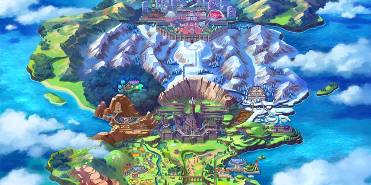 Pokemon Map Of The Galar Region