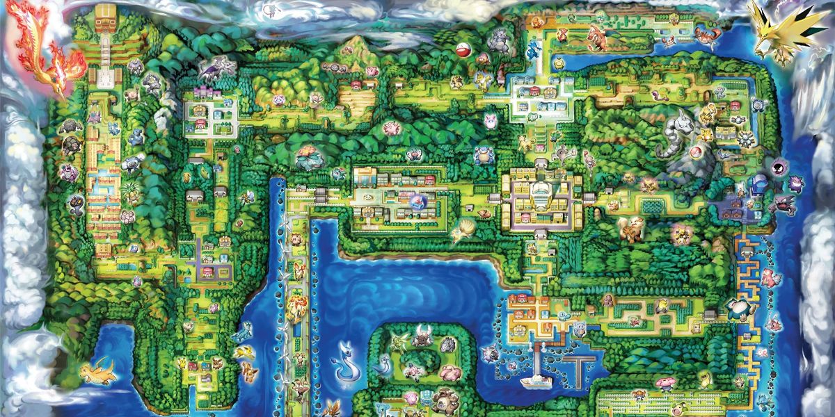 Pokemon Map Of The Kanto Region