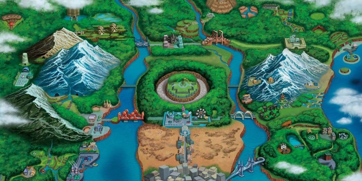 Pokemon Map Of The Unova Region