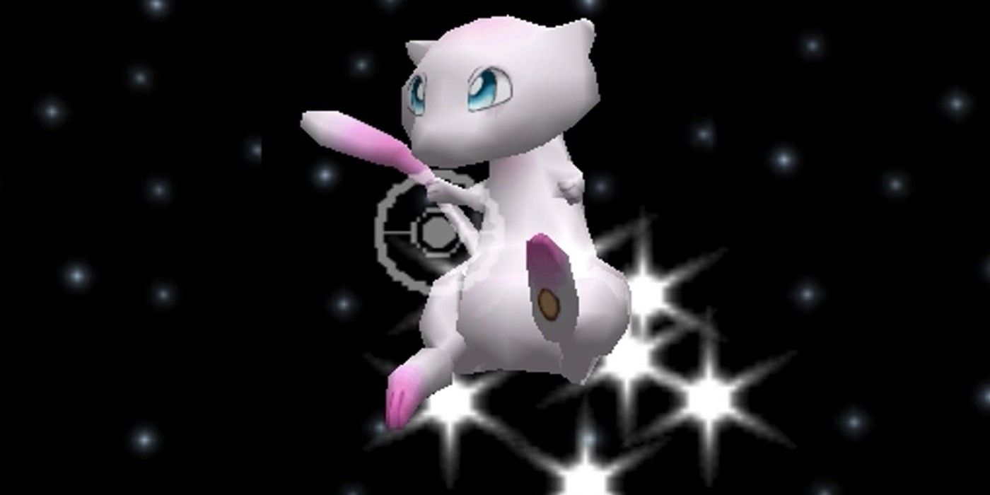 Pokemon Snap N64 sparkling Mew close up