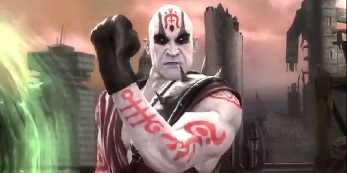 Quan Chi Mortal Kombat posing with fist up