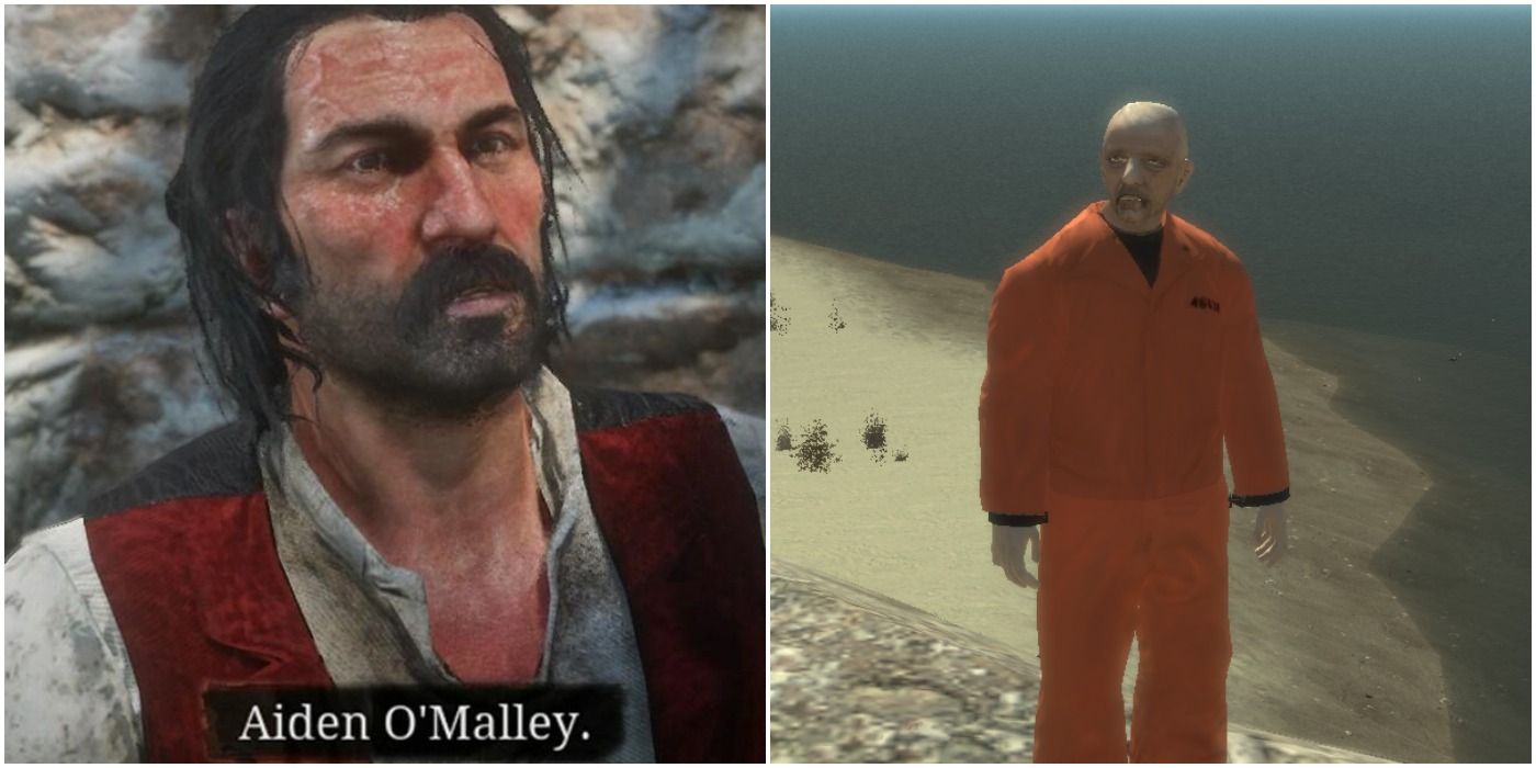 Dutch name drops Aiden O'Malley (left) who was a GTA IV character (right)