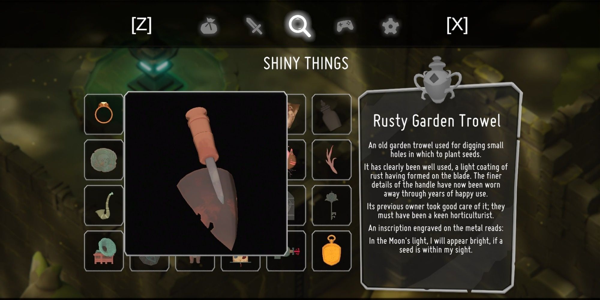 Rusty Garden Trowel in Death's Door