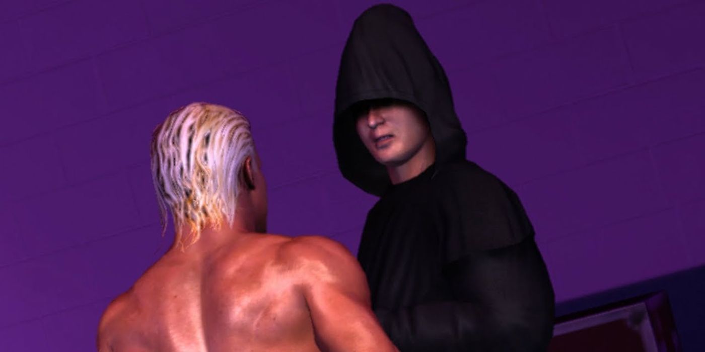 A druid stares down Dolph Ziggler backstage in SD vs Raw. 2011