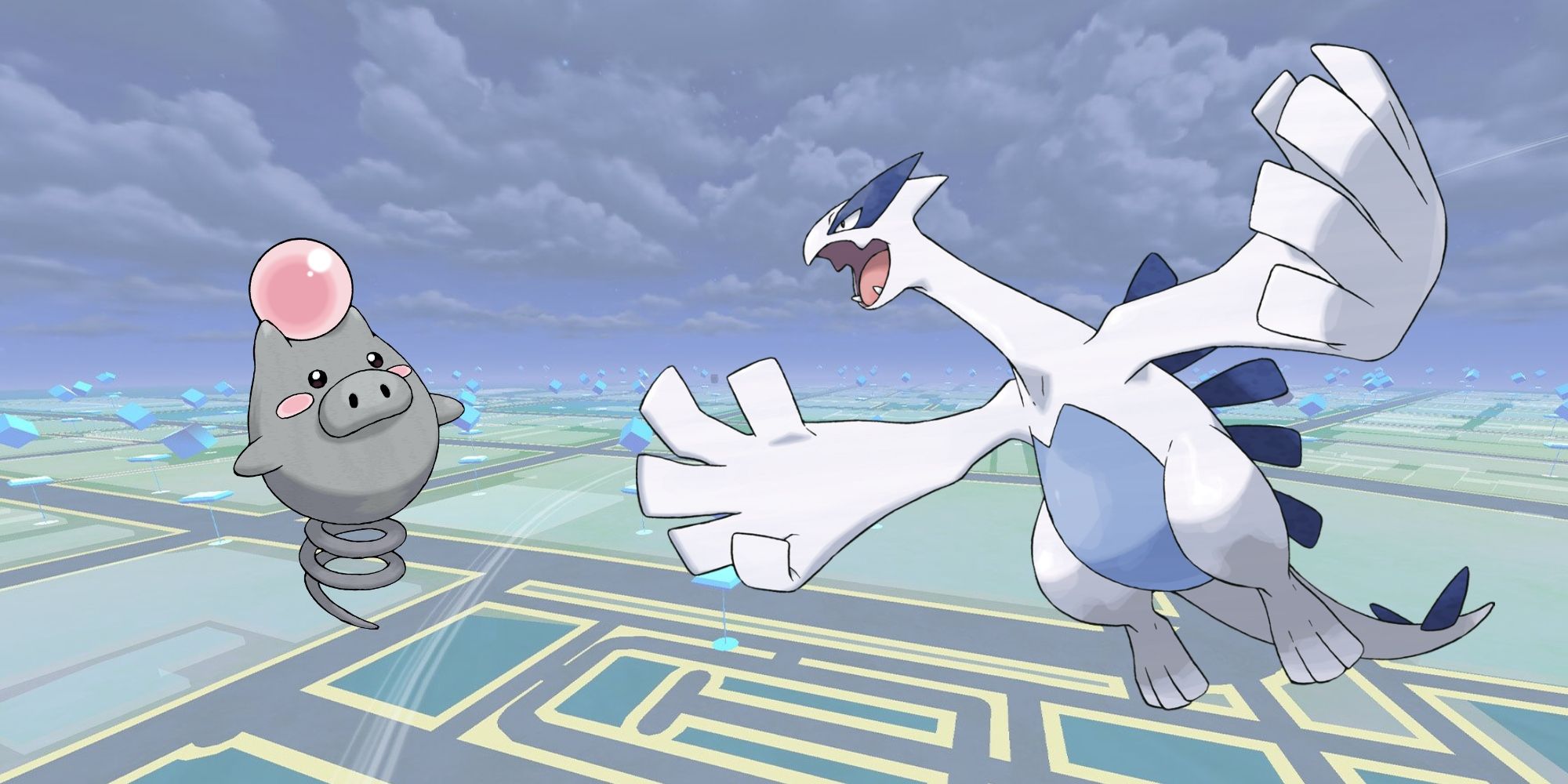 Spoink and Lugia