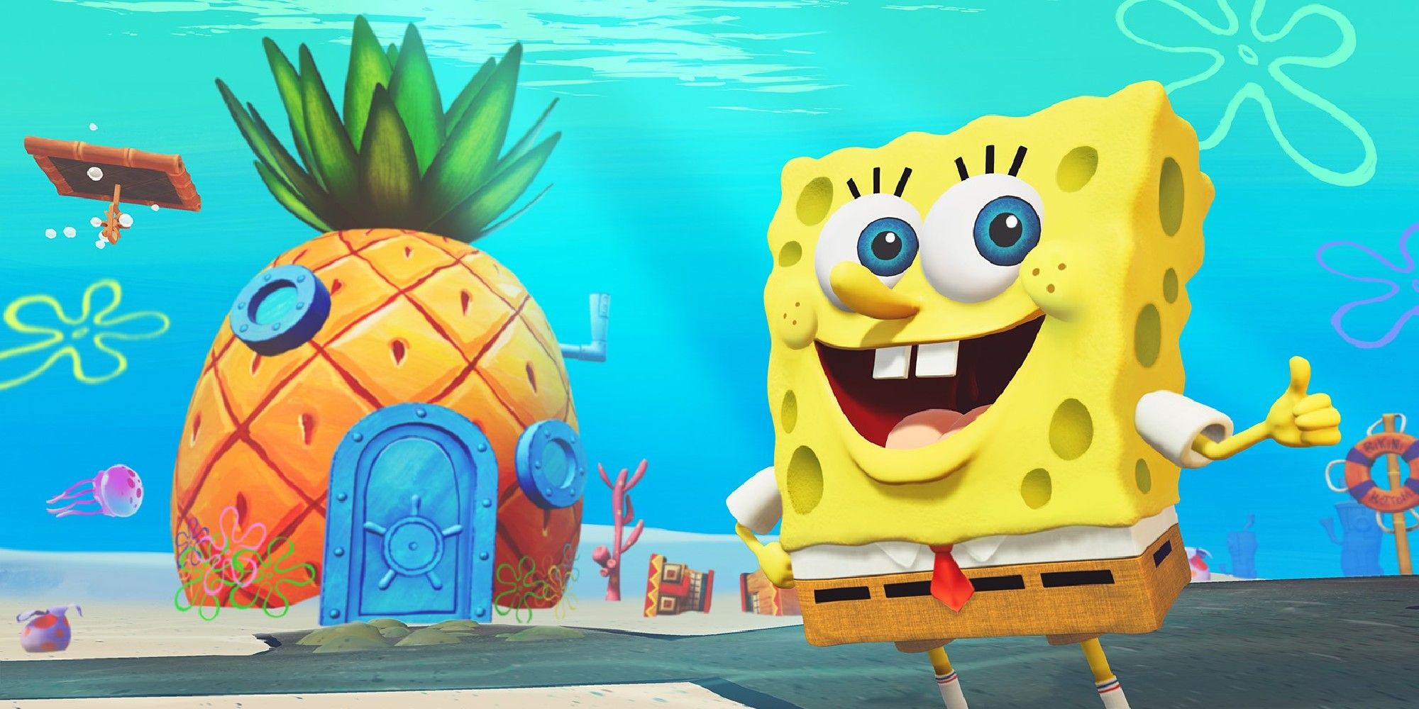 Spongebob-Battle-for-Bikini-Bottom-Rehydrated spongebob in front of his house