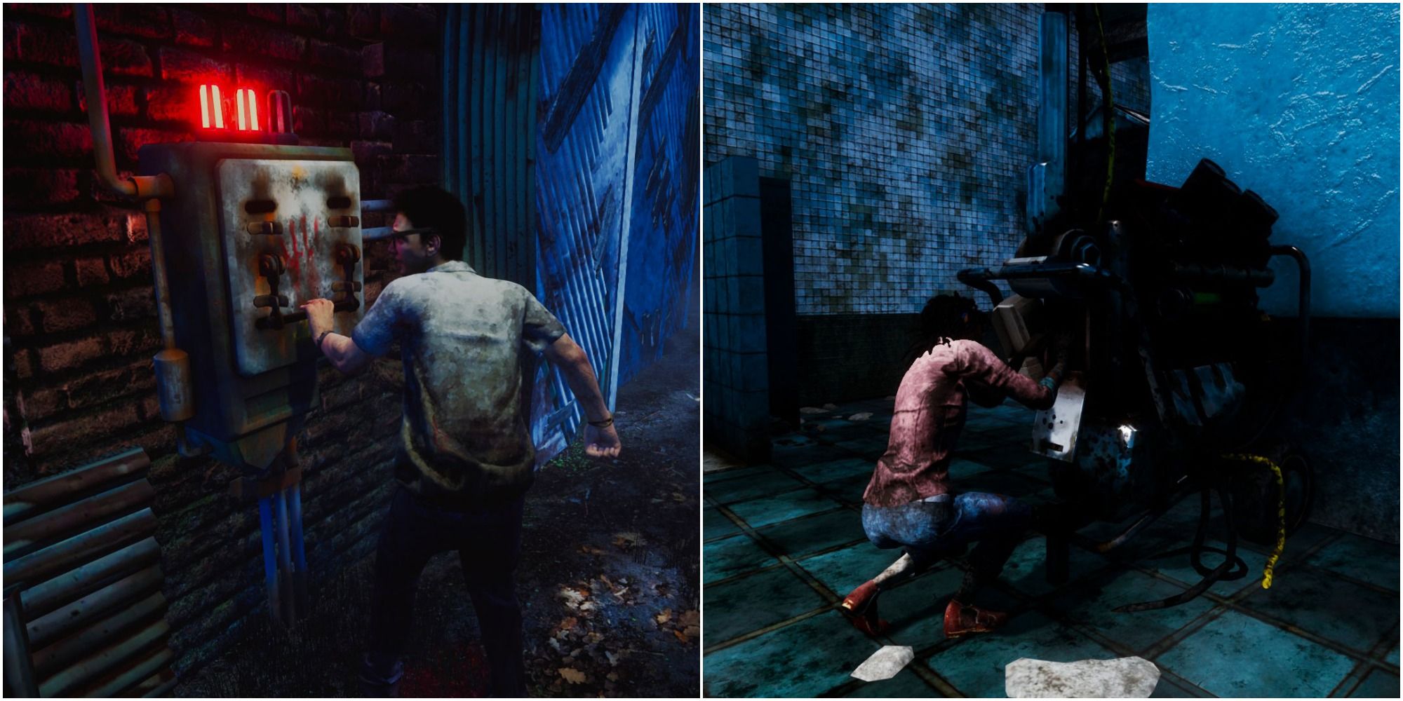 Dwight Fairfield and Claudette Morel working together to escape a trial in Dead By Daylight