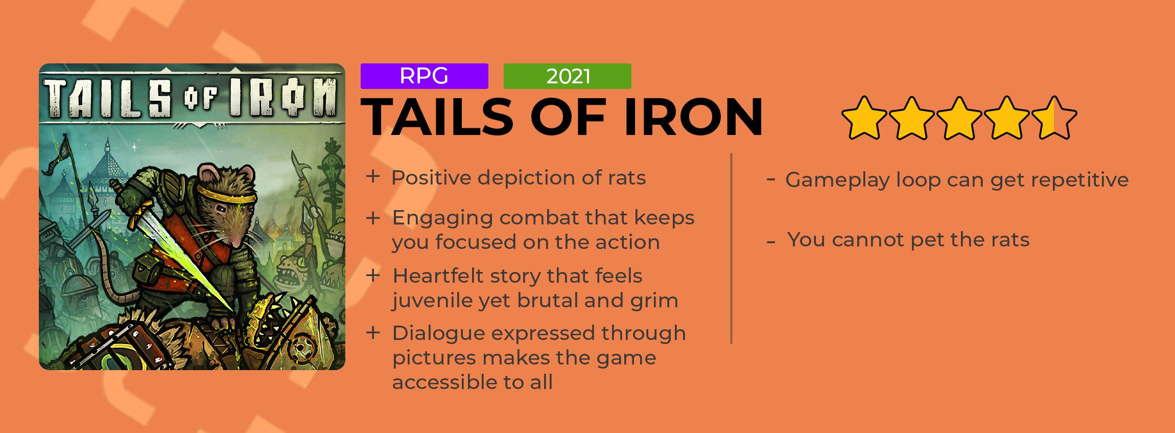 Tails of Iron Review Card