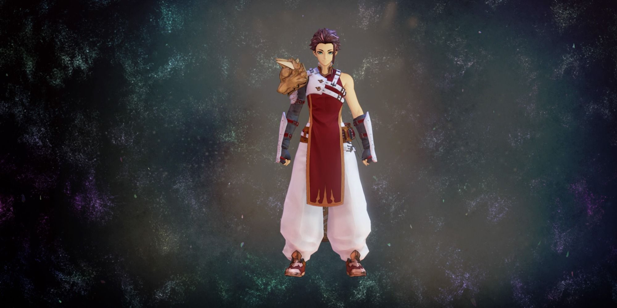Red-White Wolf Vest Outfit for Law in Tales of Arise