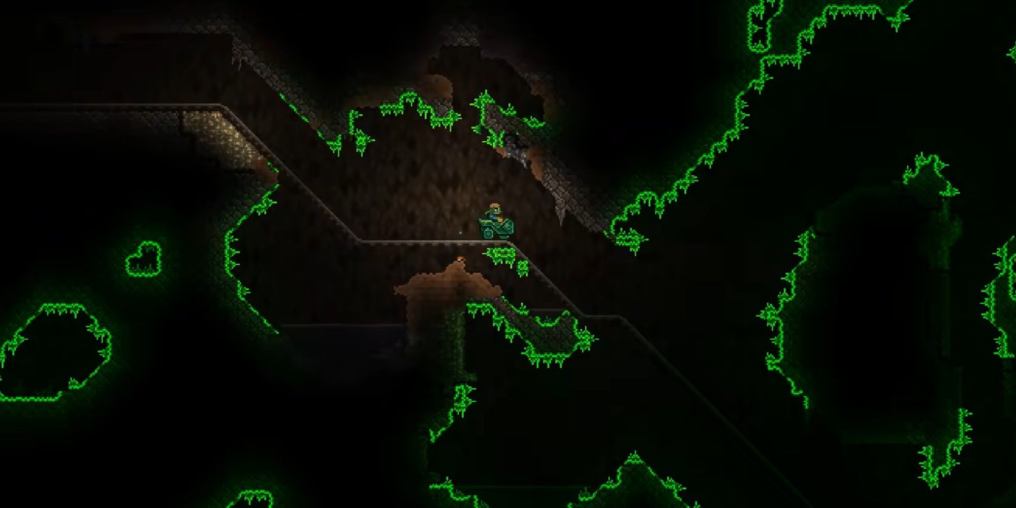 Terraria underground cave system