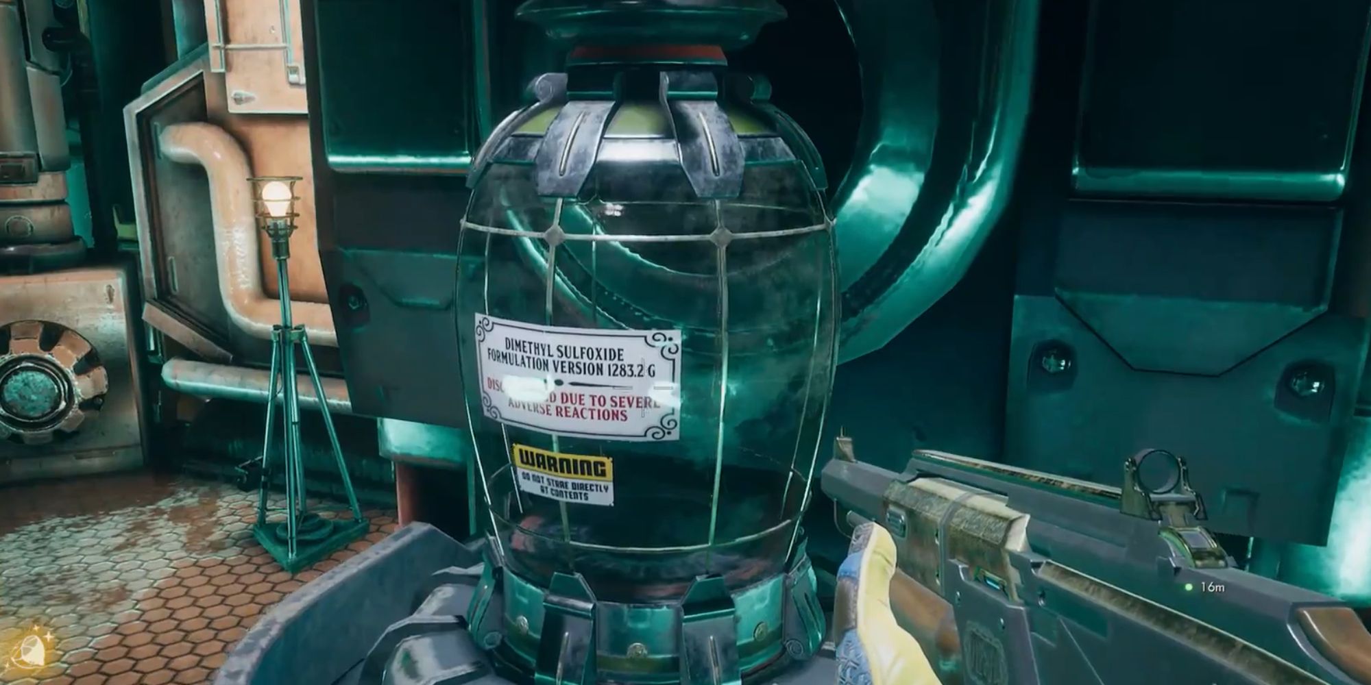 The Outer Worlds Screenshot Of Dimethyl Sulfoxide Canister