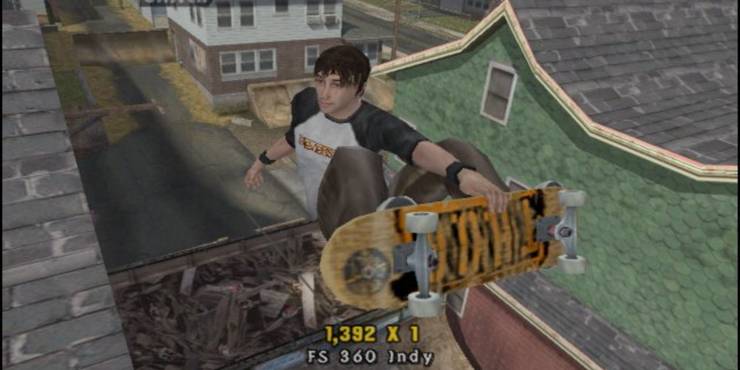 Tony Hawk's Underground skater grabbing board in air