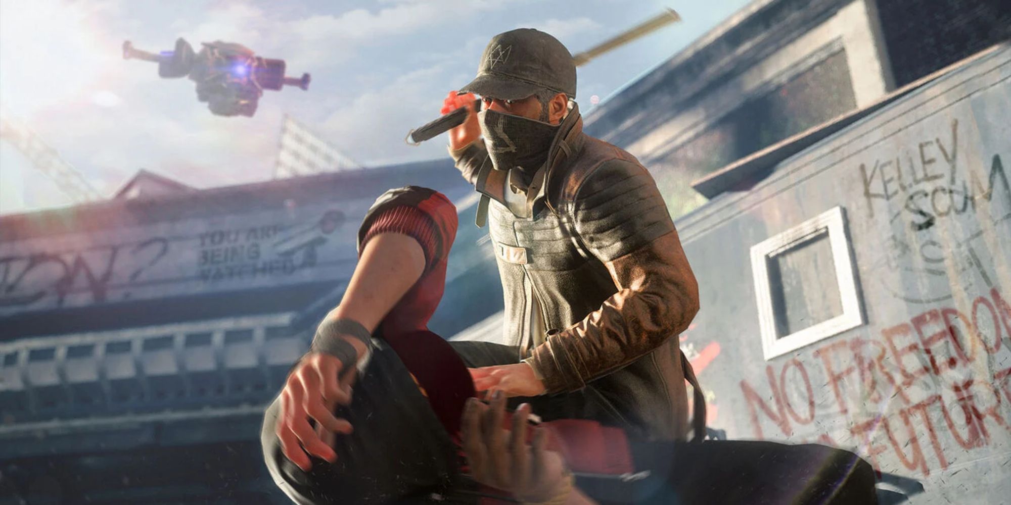 Watch Dogs Legion Bloodline Screenshot Of Aiden Pearce Attacking Someone