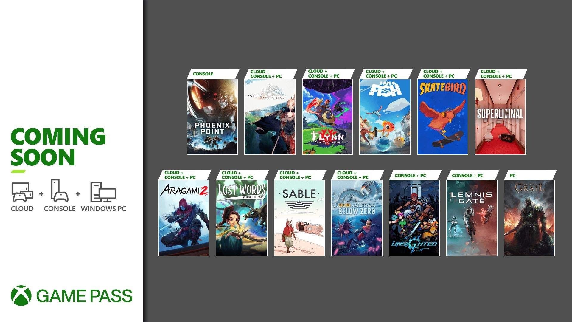 Xbox Game Pass Games By October
