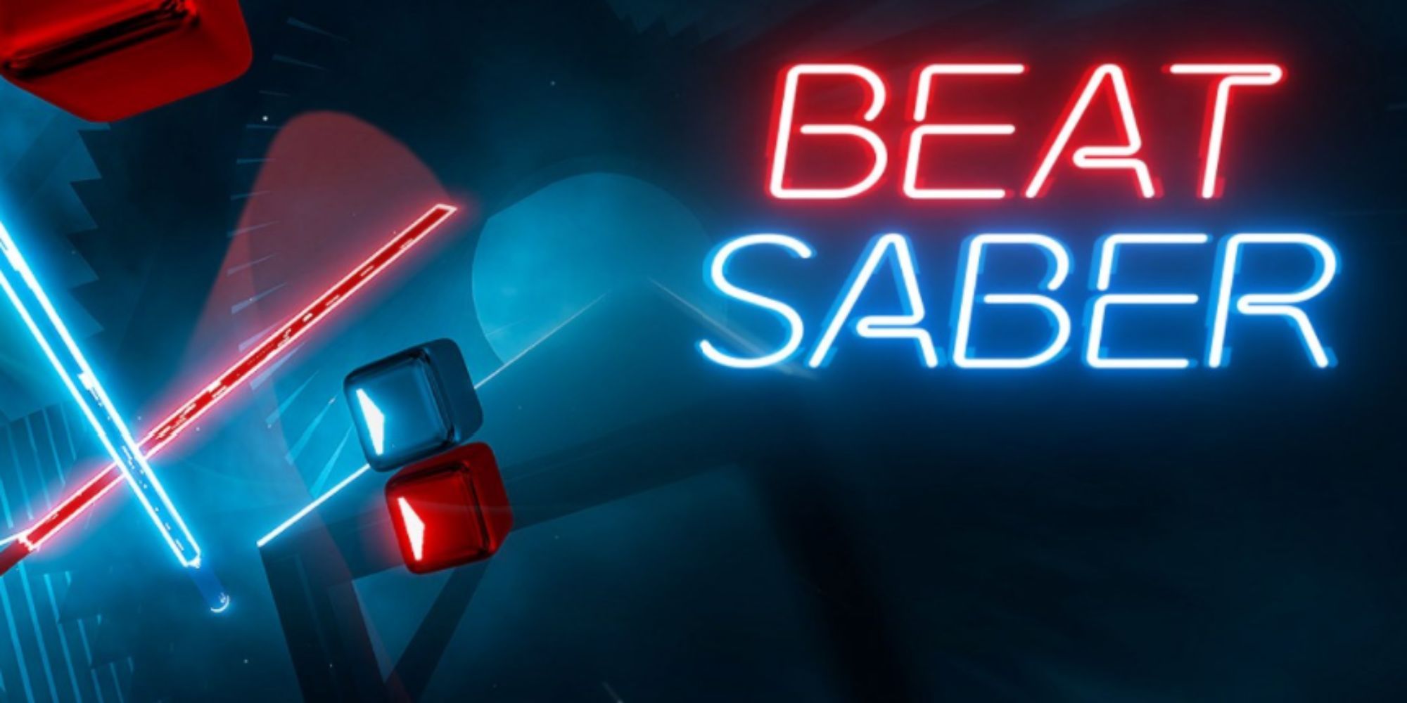 Beat Saber Logo And Player Smashing Blocks