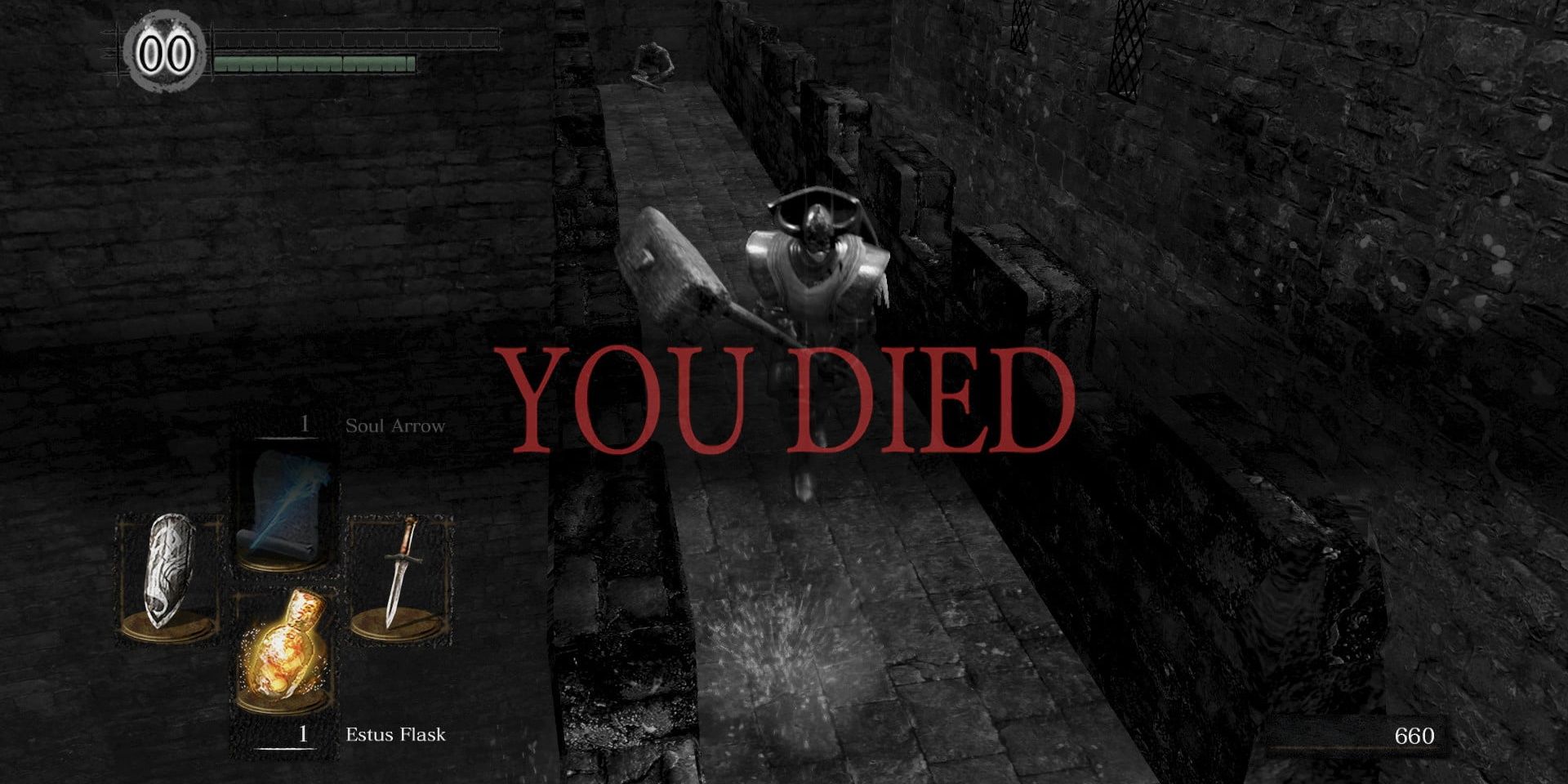 Dark Souls You Died-Bildschirm