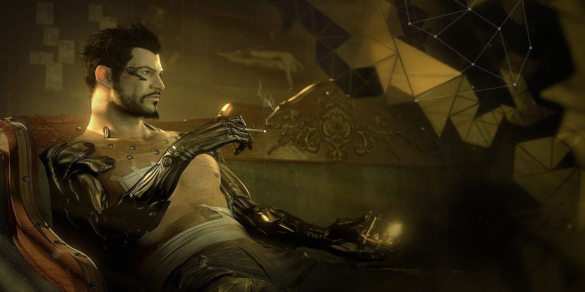 Deus Ex: Human Revolution JC Denton Smokes A Cigarette