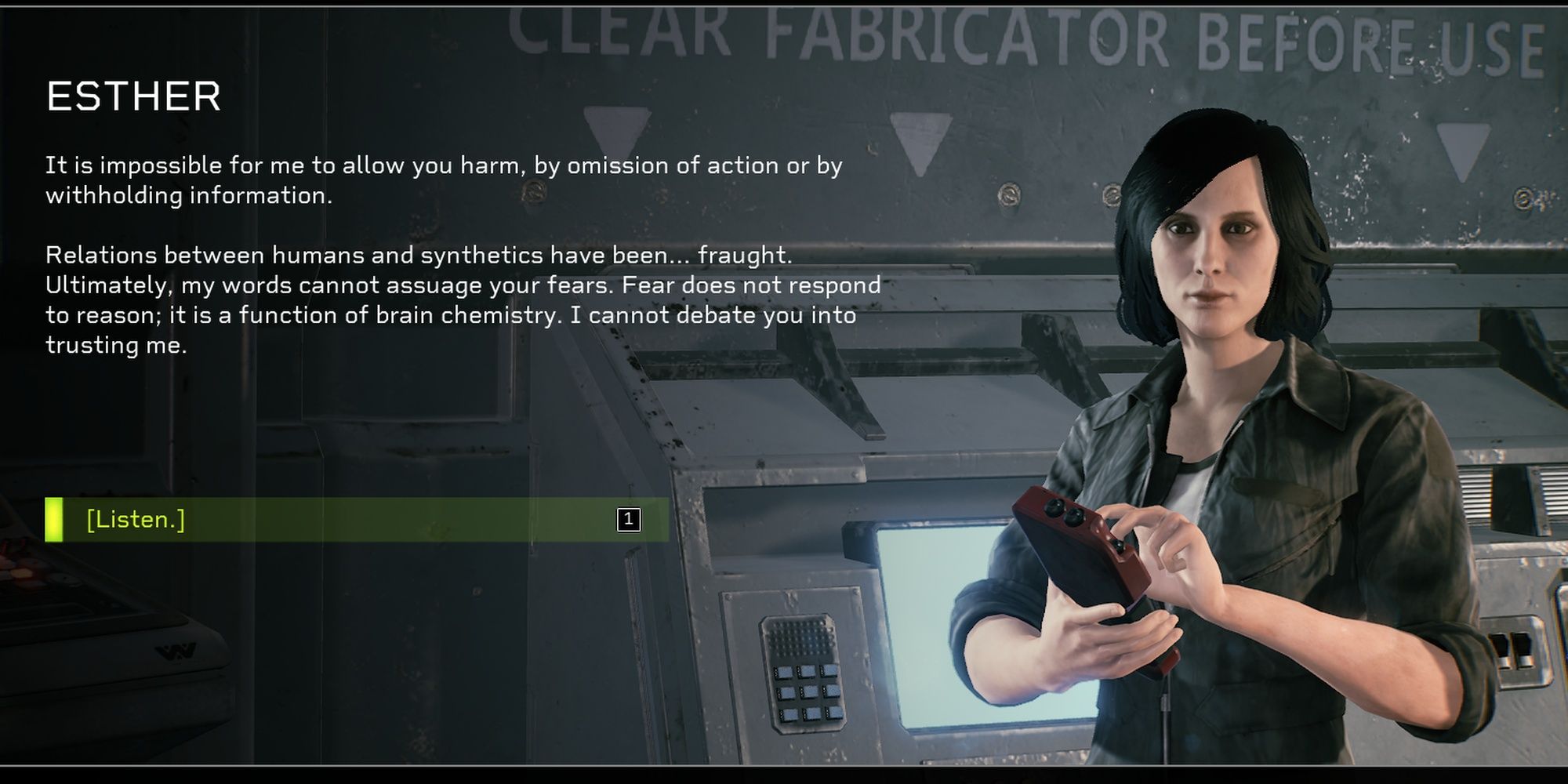 Aliens: Fireteam Elite Esther Failing To Make The Player Trust Her
