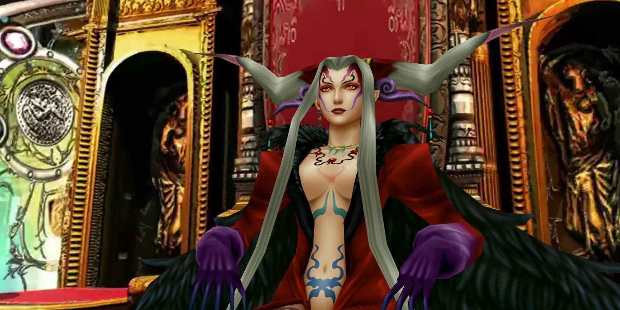 ff8 ultimecia seated before the final boss fight