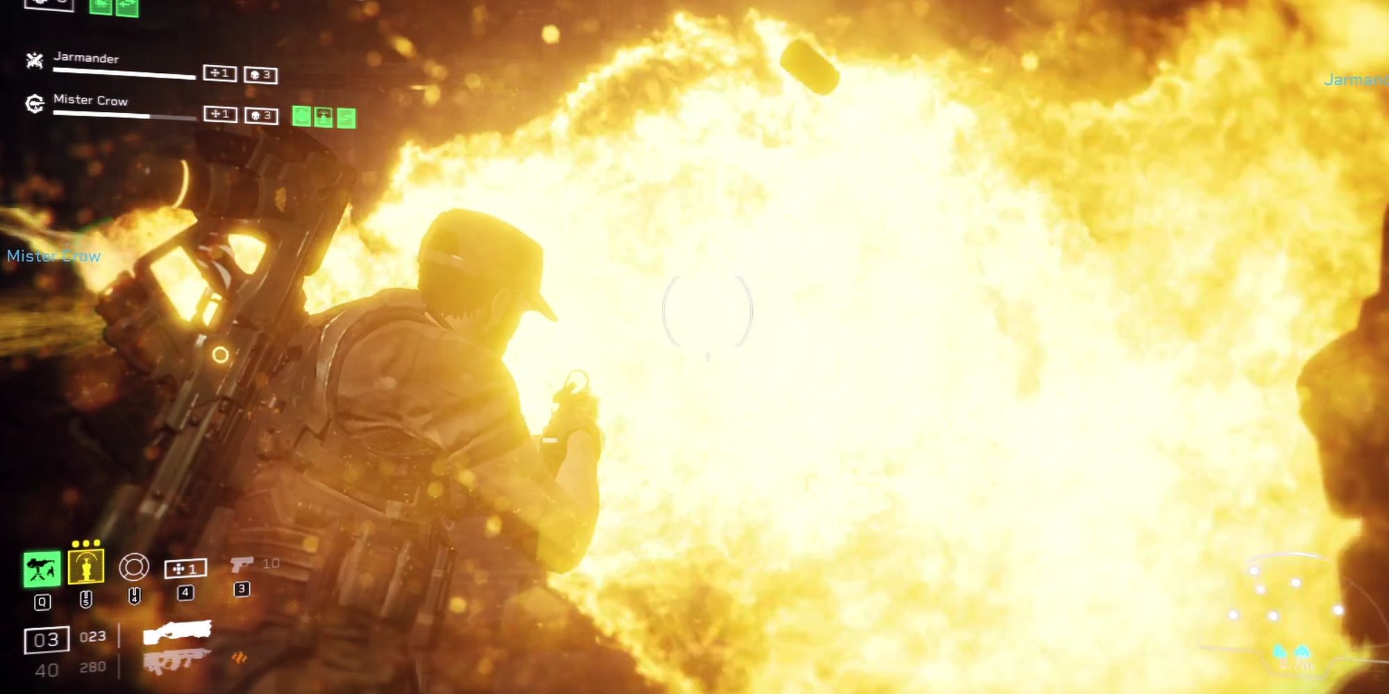 Aliens: Fireteam Elite Flamethrower Obscuring Teams Vision