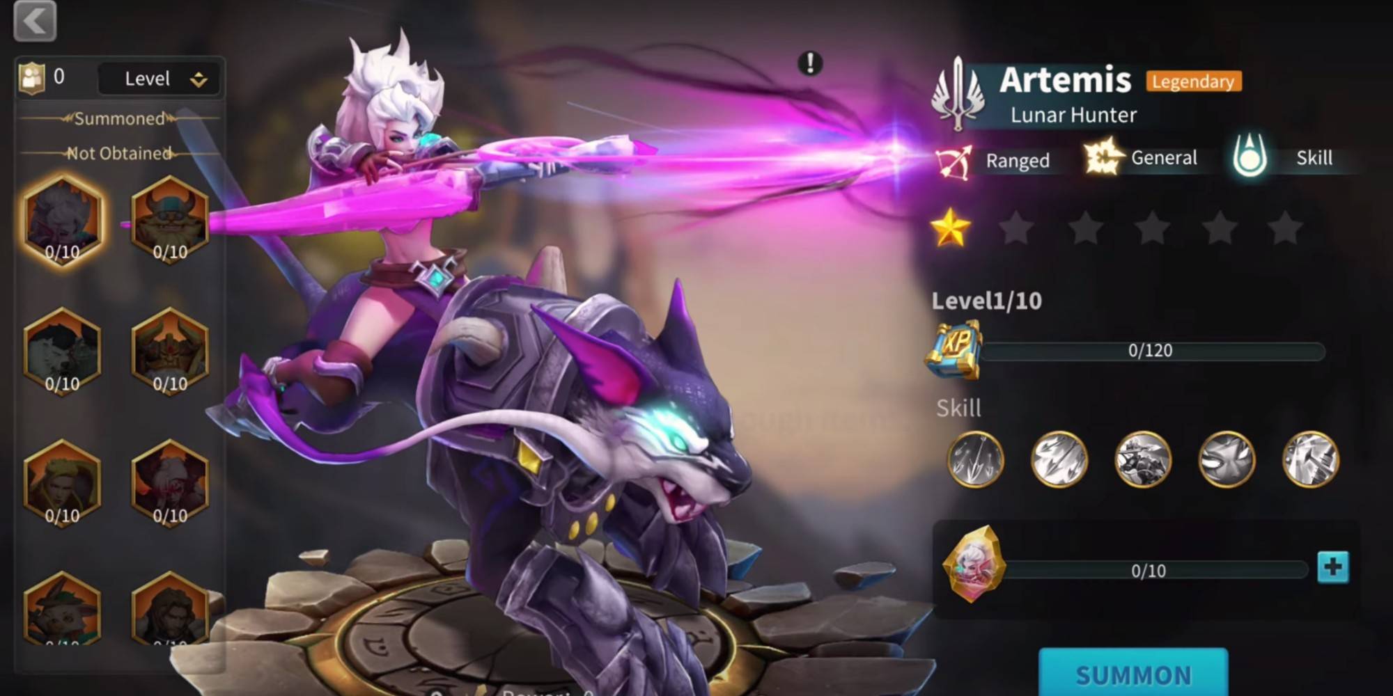 Pagina dei caratteri Artemis