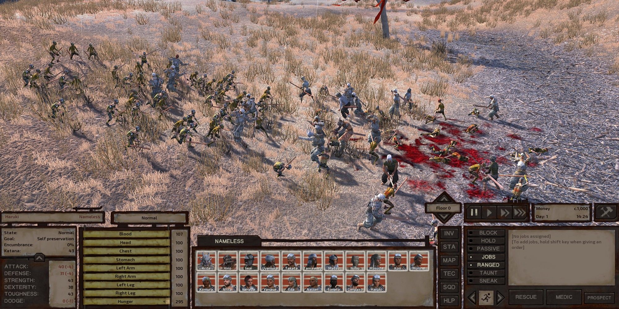 2 factions fighting against each other in Kenshi