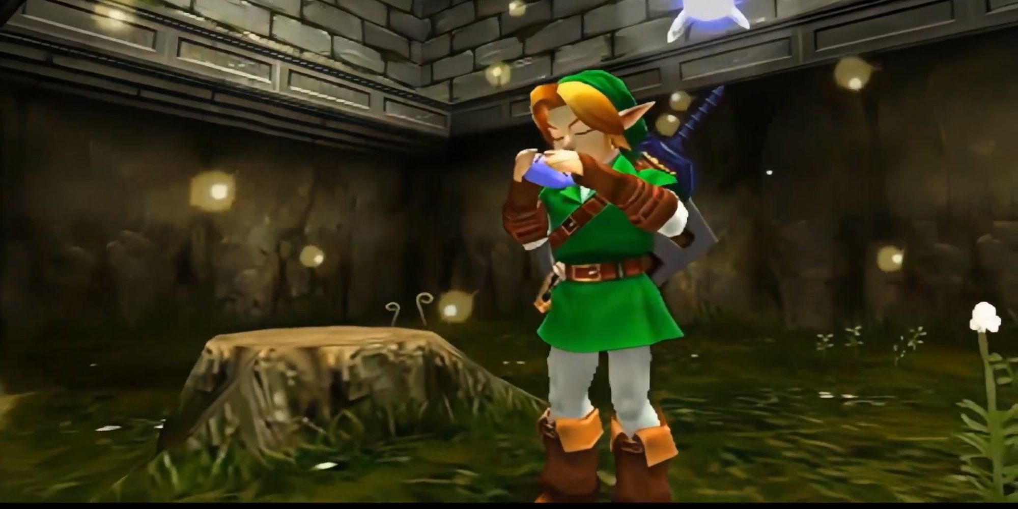 Video Game Concerts - The Legend Of Zelda: Symphony Of The Goddesses - The Legend Of Zelda Ocarina Of Time  - Link Playing The Ocarina Of Time In Front Of The Forest Temple