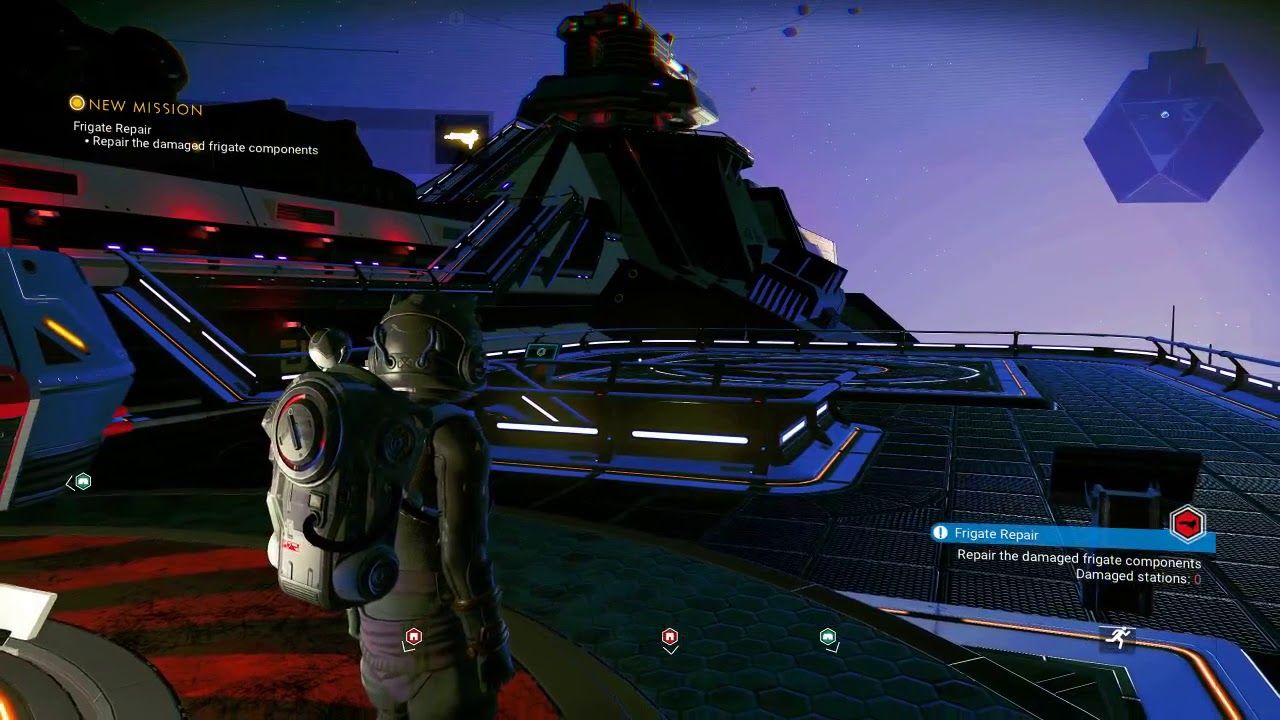 No Man's Sky damaged freighter