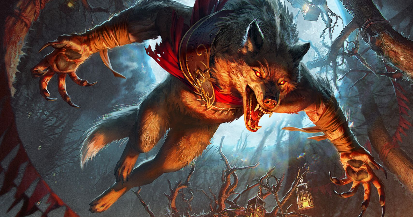 Arlinn Kord, a leaping werewolf, by Anna Podedworna