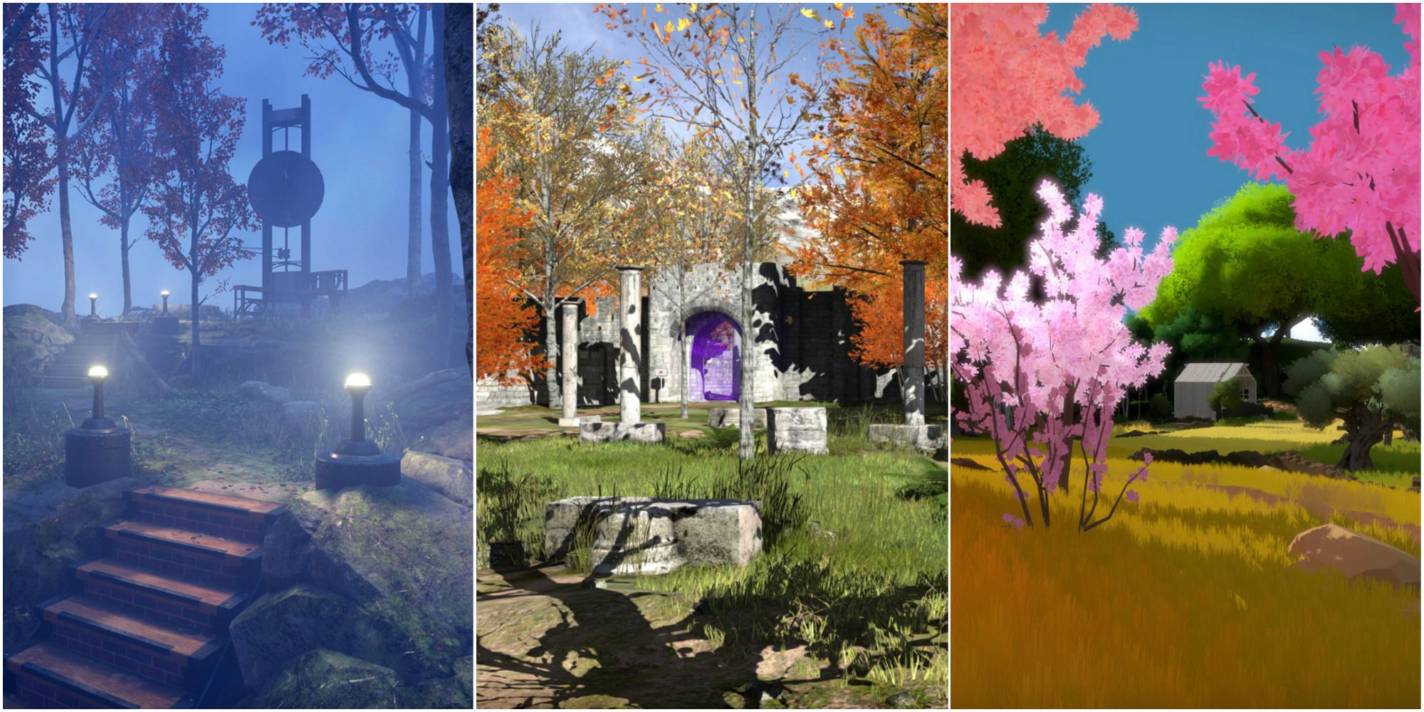 myst, the talos principle, the witness featured