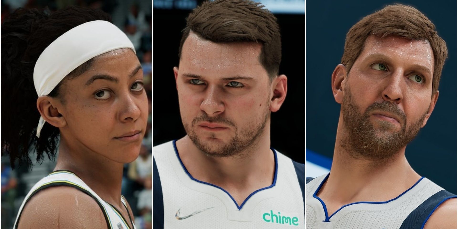 nba 2k22 editions candace parker, luka doncic, dirk nowitzki