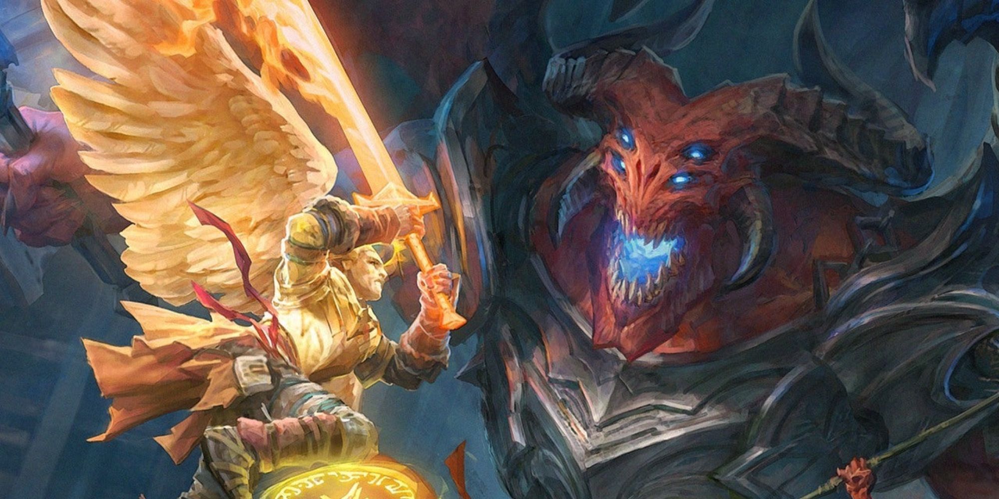 pathfinder-wotr-art-dragon and warrior