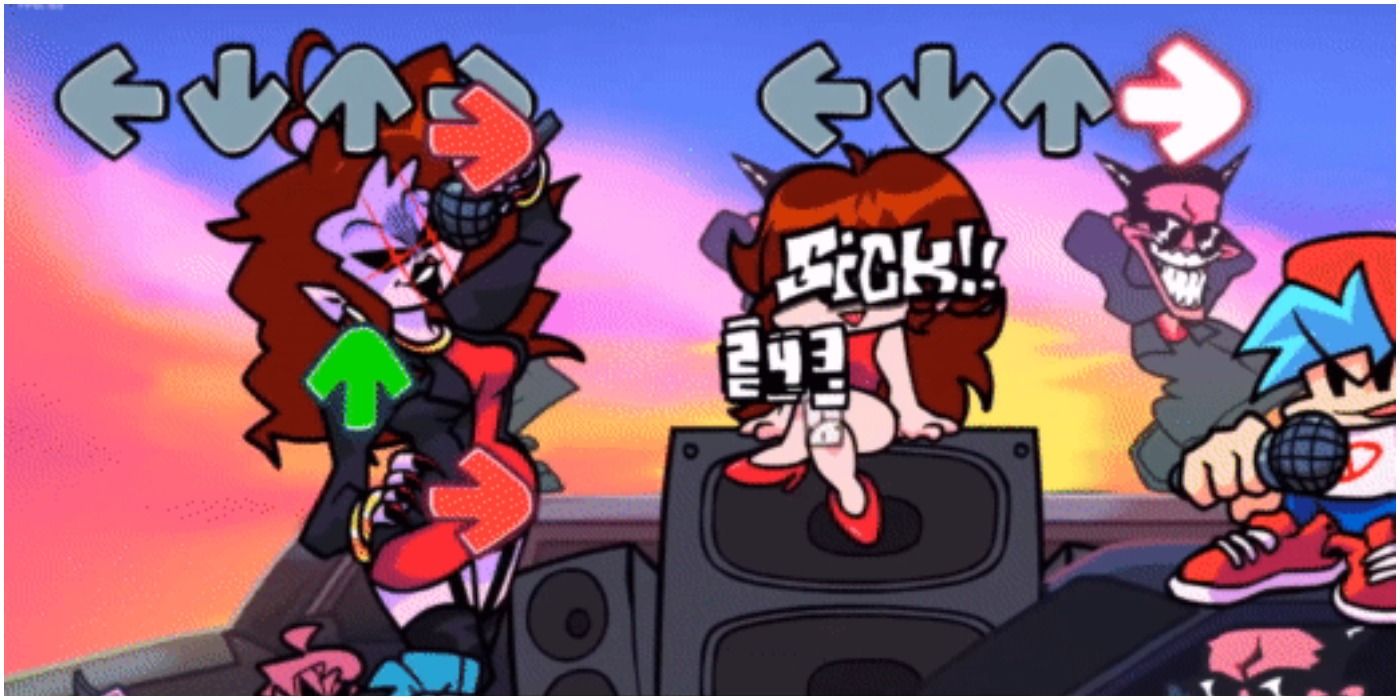 Satin Panties Sequence in Friday Night Funkin' With Mommy Mearest, BF, GF, and the Imps