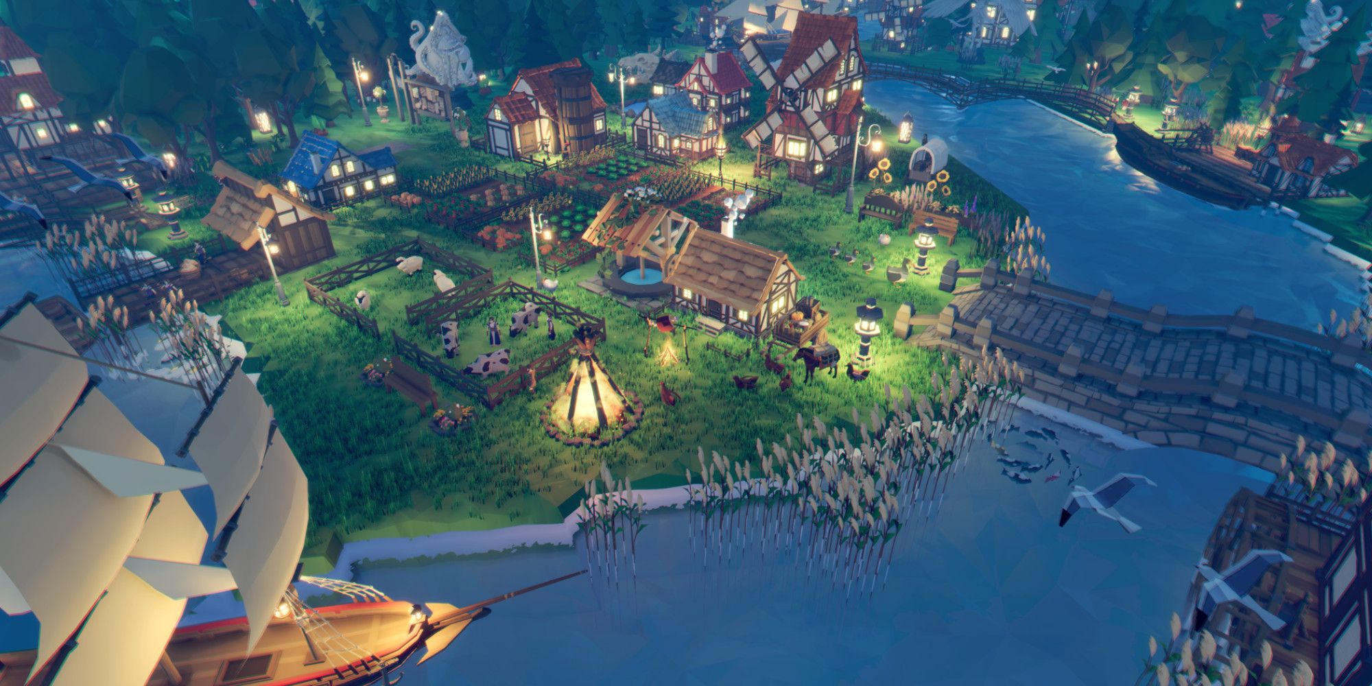 settlement survival harbour town gameplay screenshot