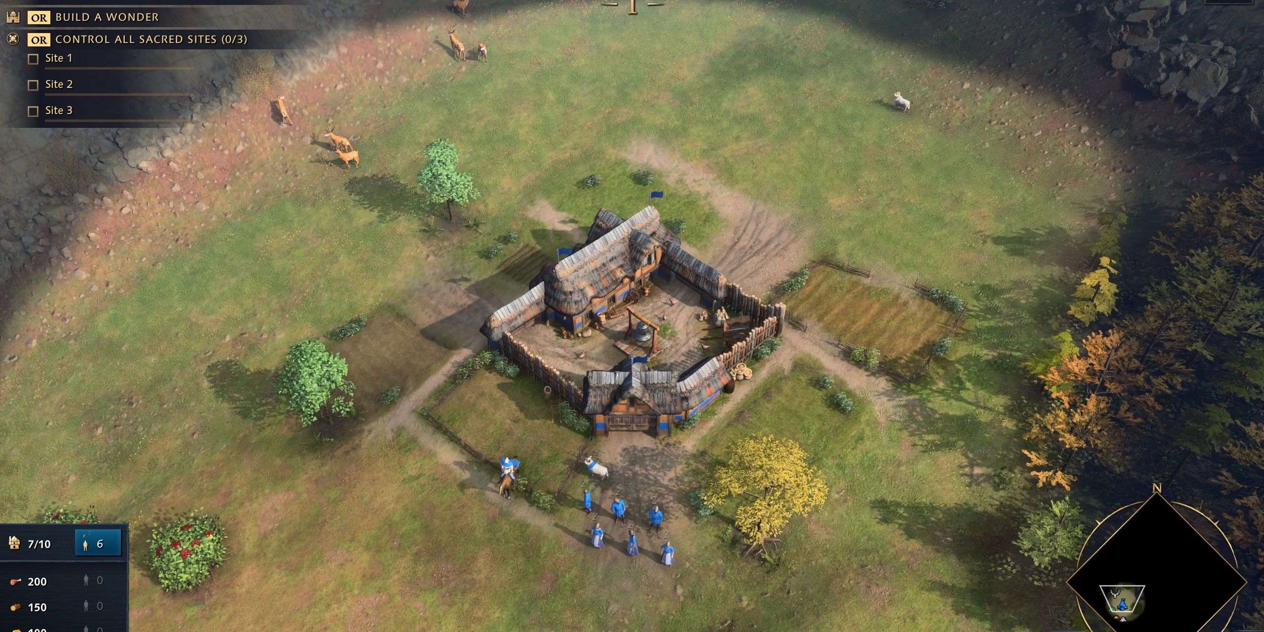 Starting village in Age of Empires IV