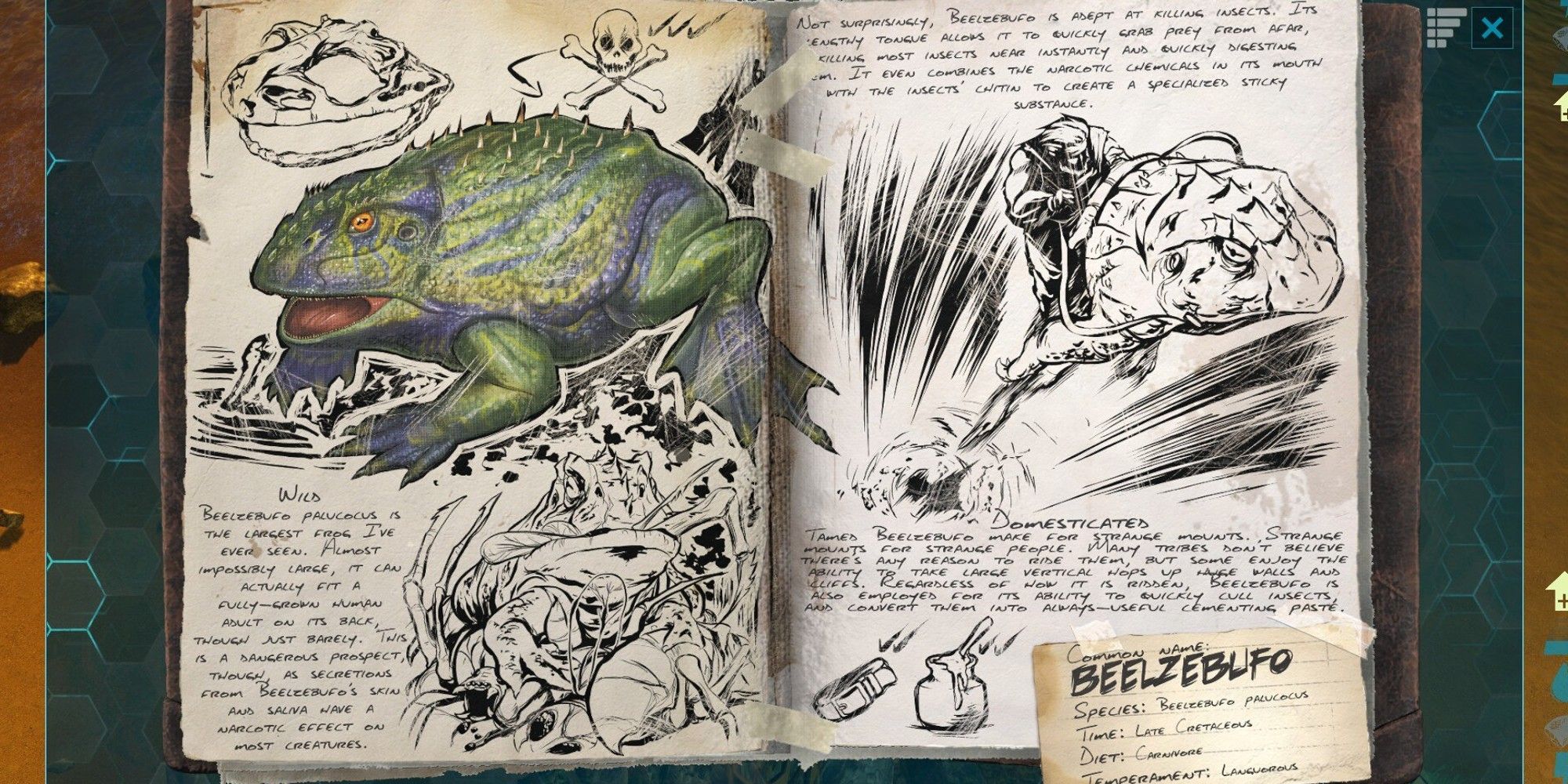 dossier file page for Beelzebufo