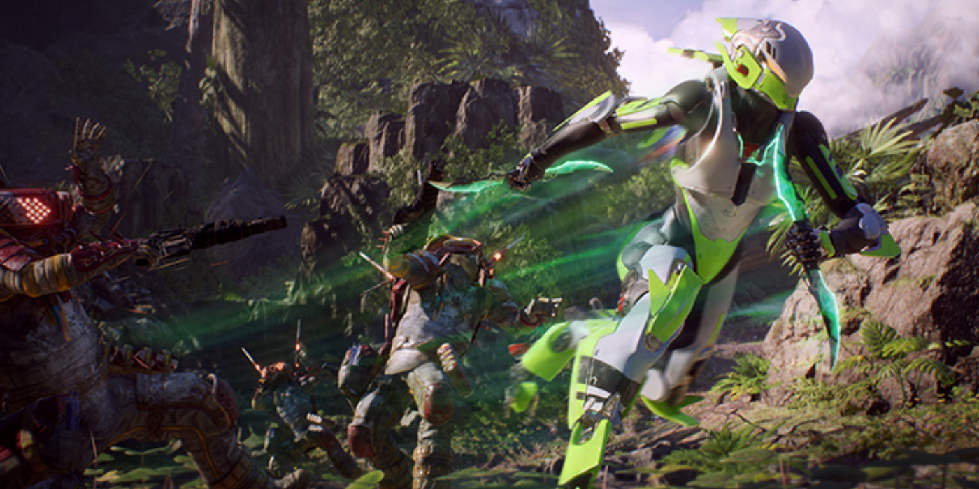 An Interceptor speeds past enemies with their blades in hand