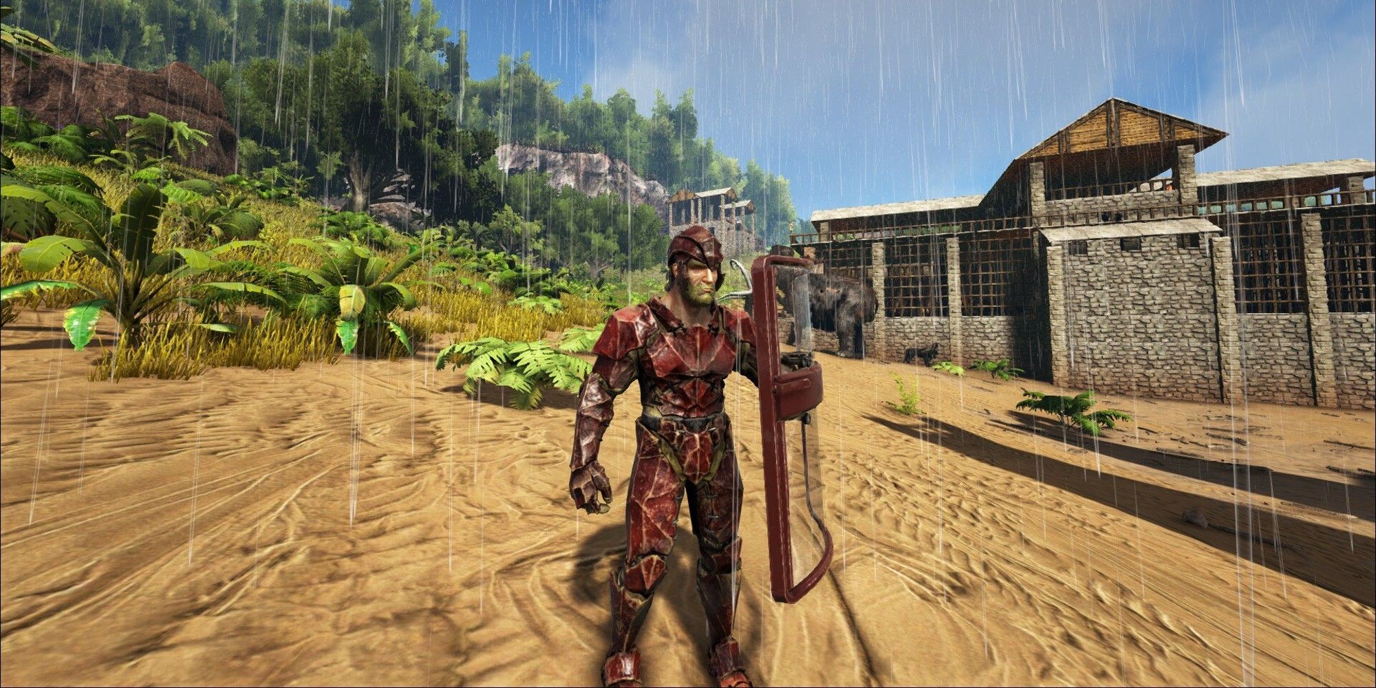player in full chitin armor