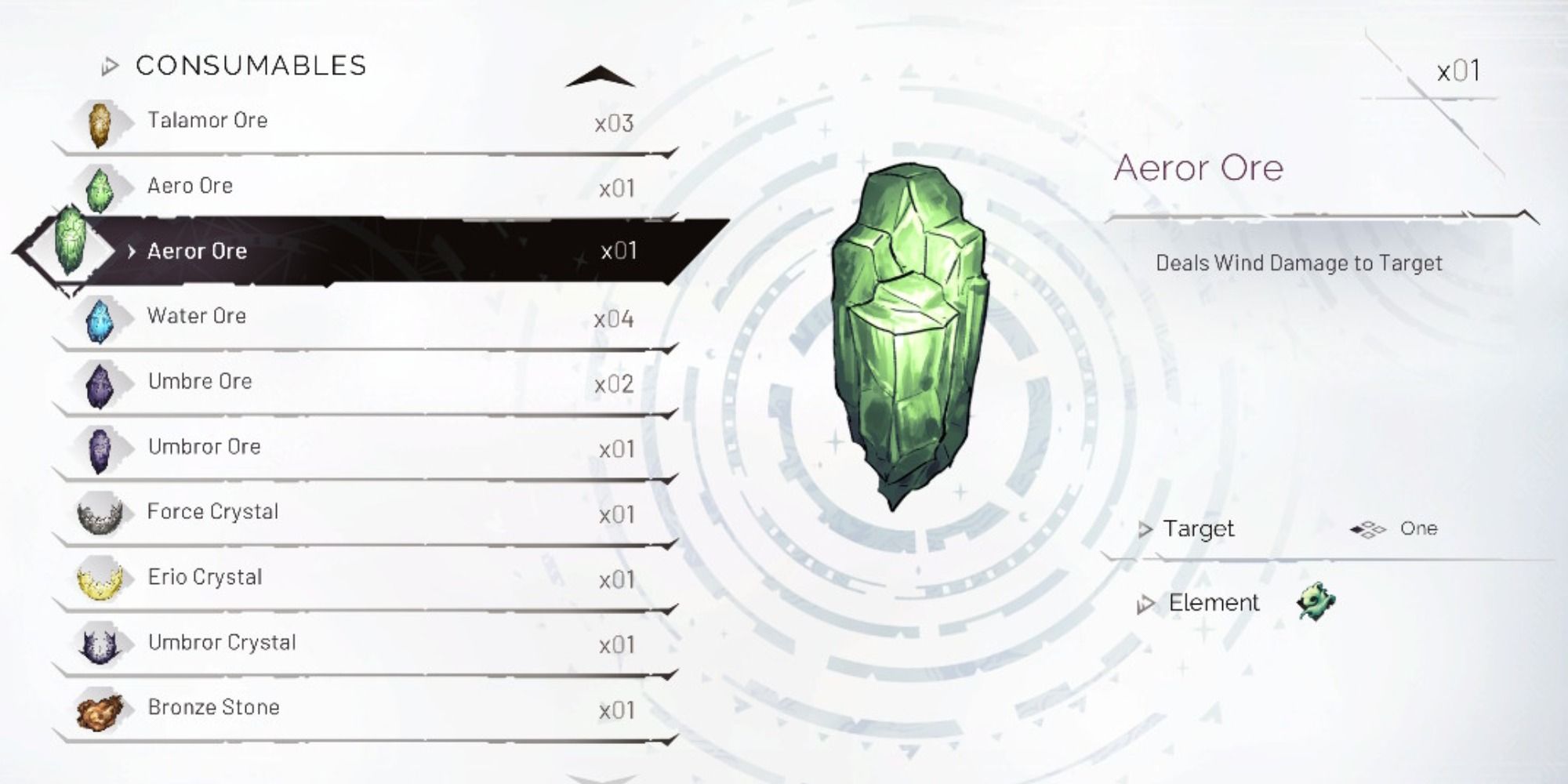 Astria Ascending Aeror Ore Alchemist Items