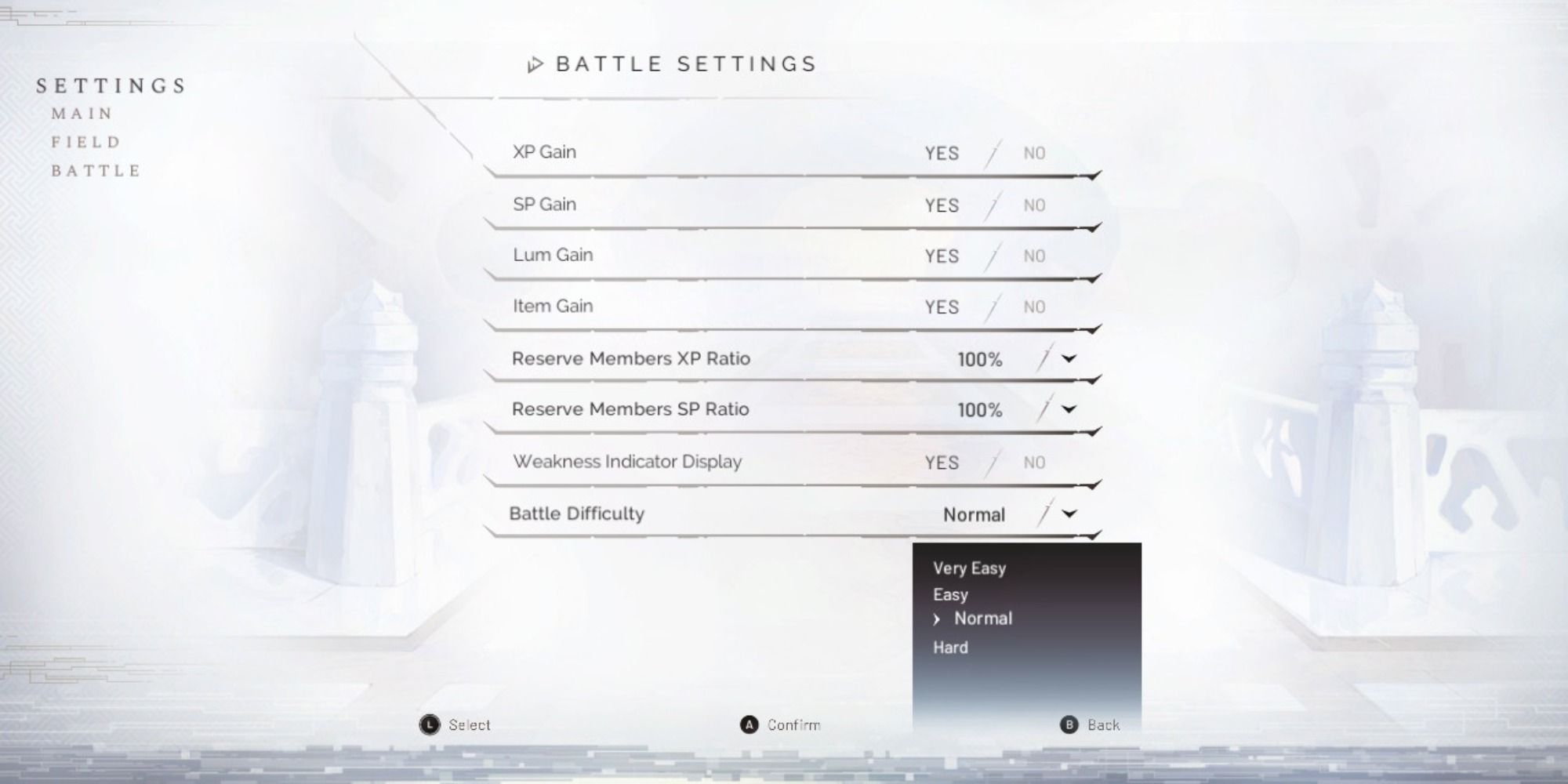 Astria Ascending Battle Settings Difficulty