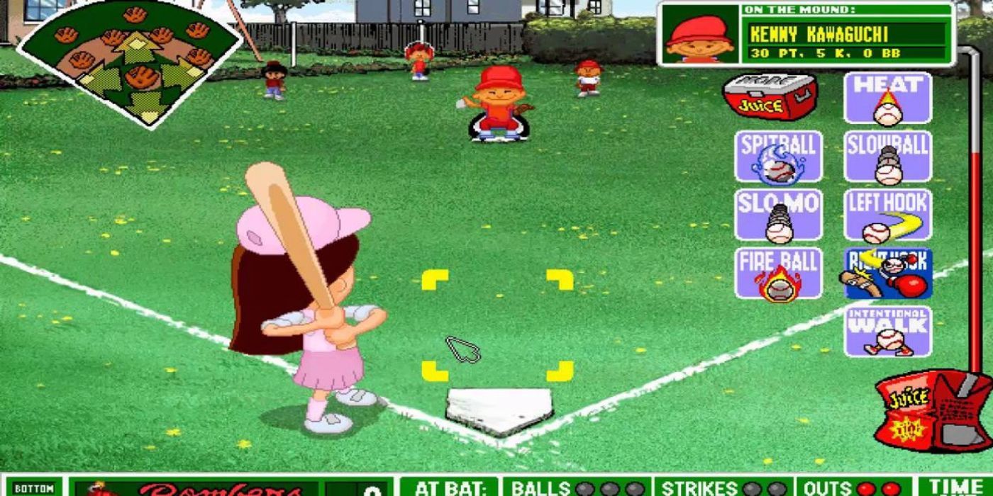 A look at a game of baseball in Backyard Baseball