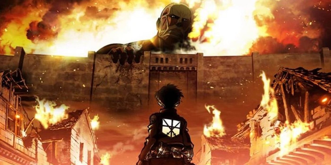 Attack On Titan Poster With Close-up on Colossal Titan