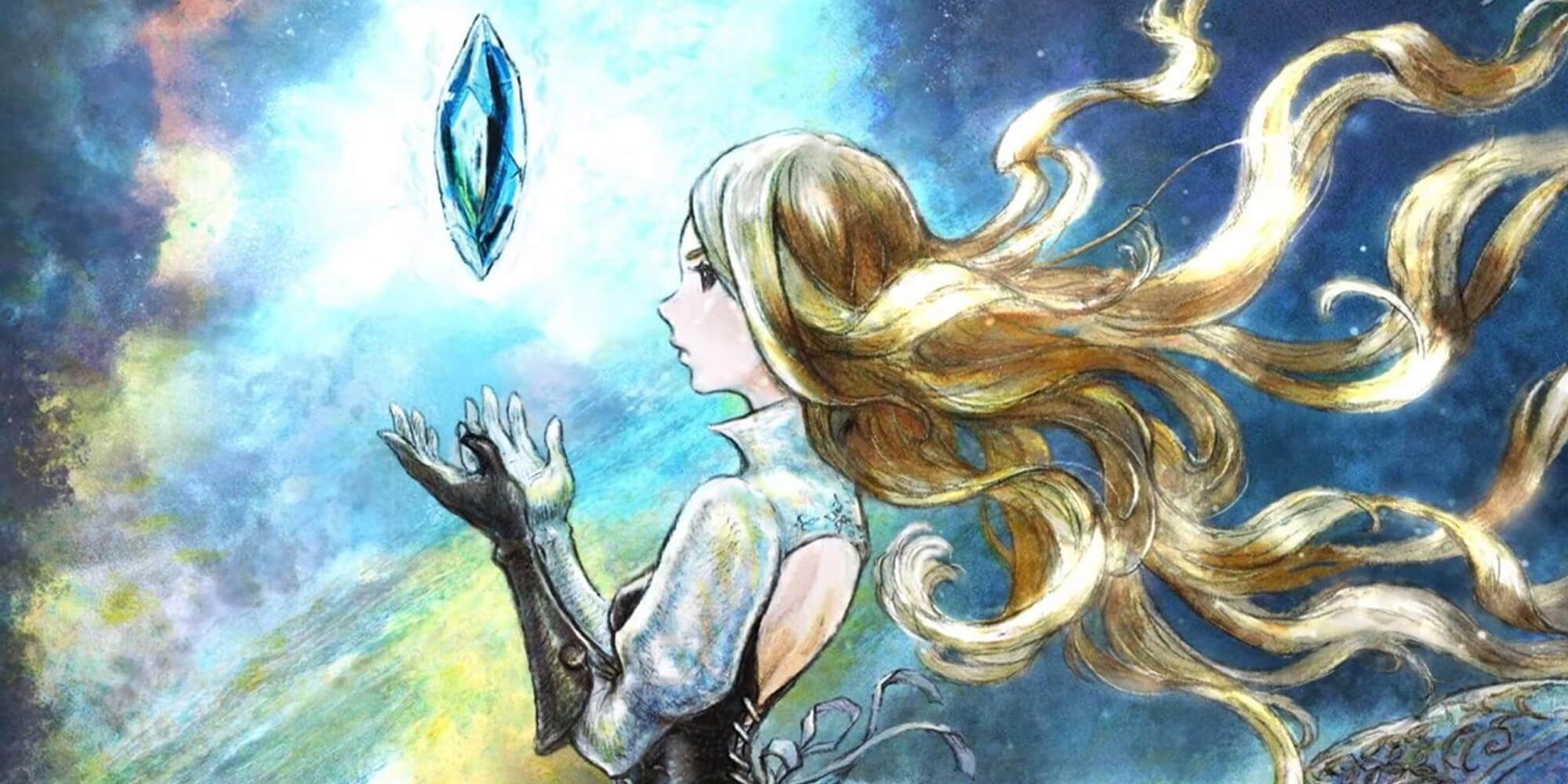 Bravely Default Character Wielding A Magic Crystal