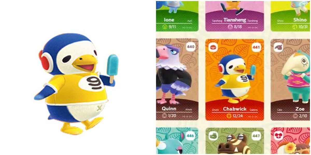 Animal Crossing New Horizons 2.0 update amiibos Chabwick penguin